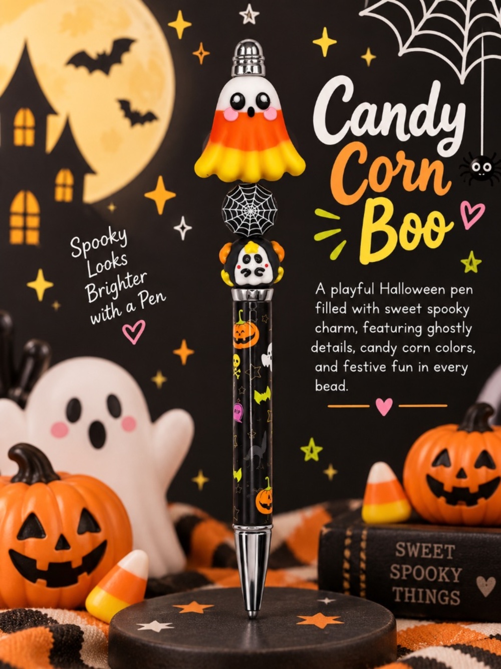 Candy Corn Boo Pen